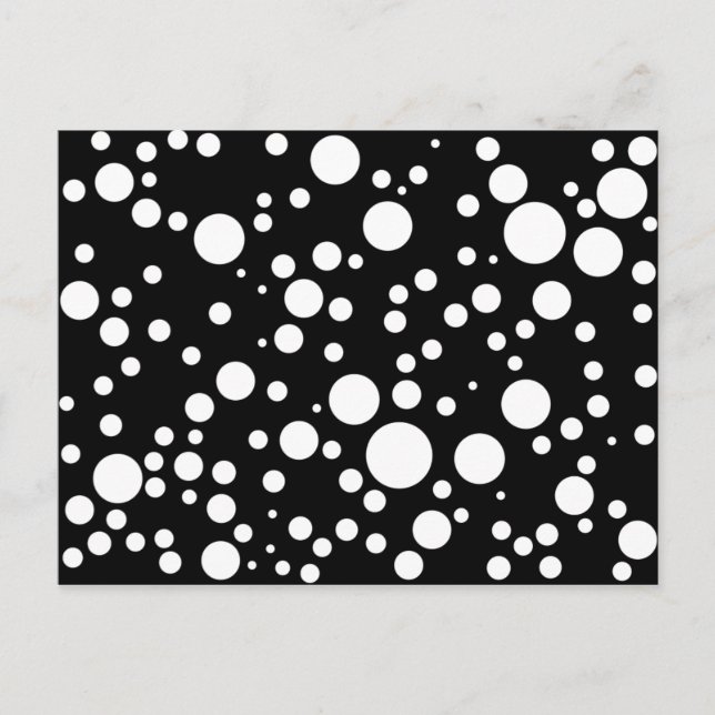 Carte Postale pois blancs noirs (Devant)