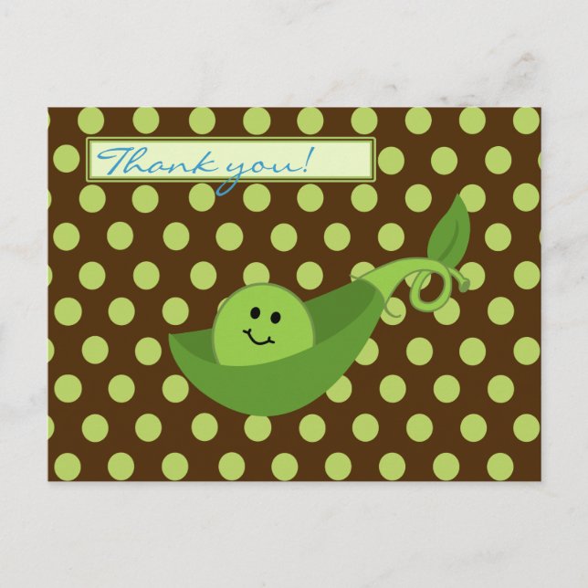 Carte Postale Pois dans un Baby shower de  de Pod Boy Merci (Devant)
