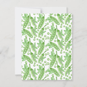Carte Postale Pois de légumes