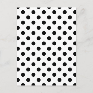Carte Postale Pois grand - noir sur blanc