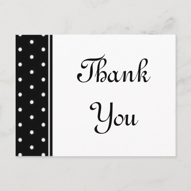 Carte Postale Pois noirs et blancs (Devant)