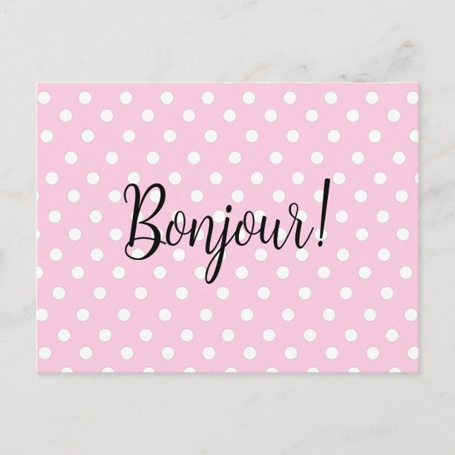 Carte Postale Pois rose (Devant)