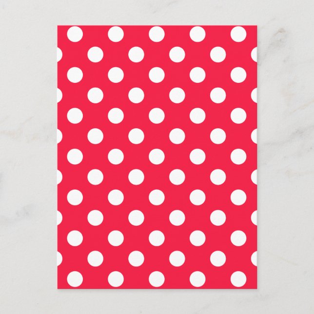 Carte Postale Pois rouges et blancs (Devant)