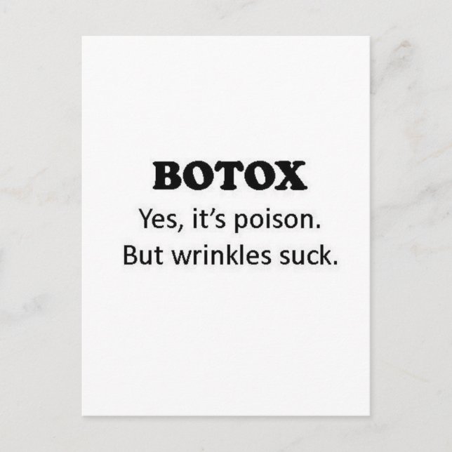 Carte Postale Poison botox (Devant)