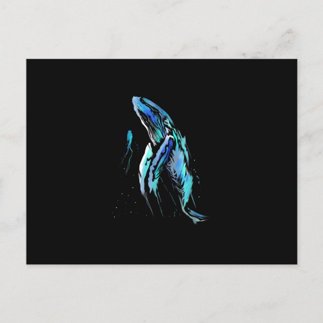 Carte Postale Poison de Whale Swimming Diving (Devant)