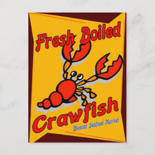 Carte Postale Poisson à crevettes fraîchement bouilli