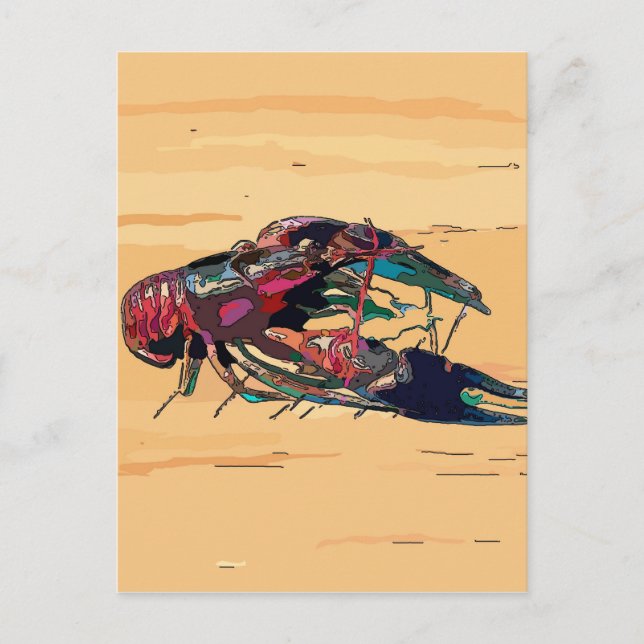 Carte Postale Poisson à la coque en bois (Devant)
