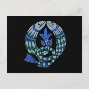 Carte Postale Poisson céleste médiéval