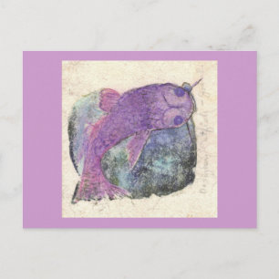 Carte Postale poisson-chat