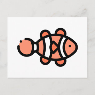 Carte Postale Poisson clown