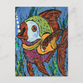 Carte Postale Poisson dans une assiette