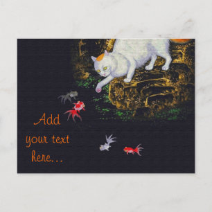 Carte Postale Poisson de chat d'Asie vintage