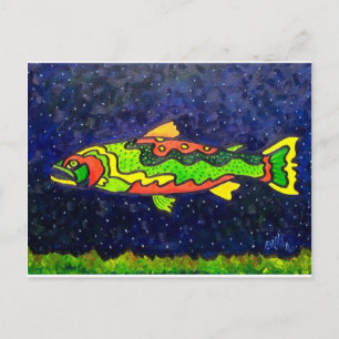 Carte Postale Poisson de couleur
