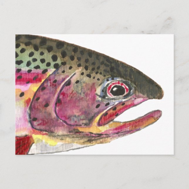 Carte Postale Poisson de truite arc-en-ciel (Devant)