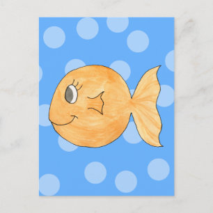 Carte Postale Poisson d'or.