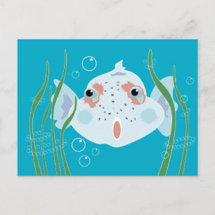 Carte Postale Poisson Drôle