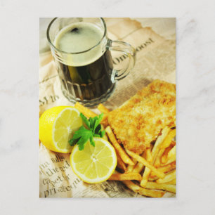 Carte Postale Poisson et frites