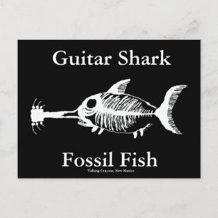 Carte Postale Poisson fossile de requin guitare