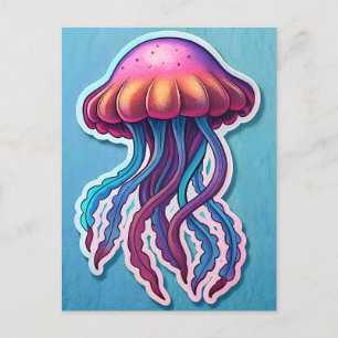 Carte Postale Poisson-gelée dynamique