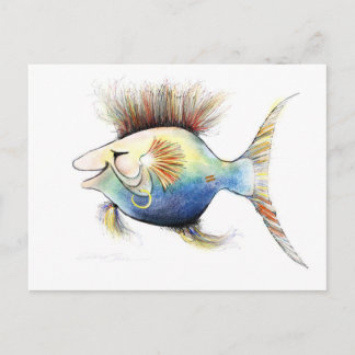 Carte Postale Poisson Imaginaire : Cod Stewart
