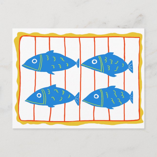 Carte postale Poisson Mince (Devant)