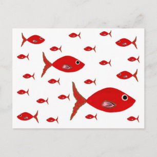 Carte Postale Poisson rouge