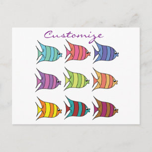Carte Postale Poisson tropical multicolore Thunder_Cove