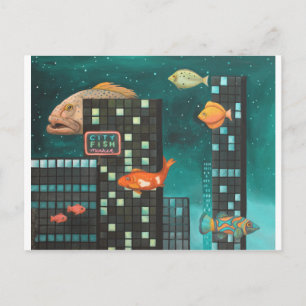 Carte Postale Poisson urbain