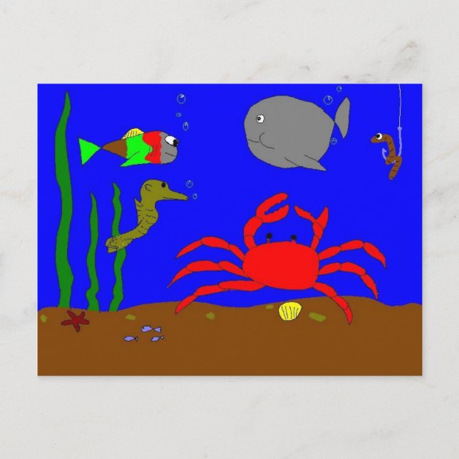 CARTE POSTALE POISSONS (Devant)