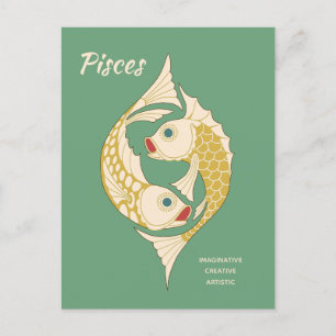 Carte Postale Poissons Art Nouveau Zodiaque CC1264 Astrologie
