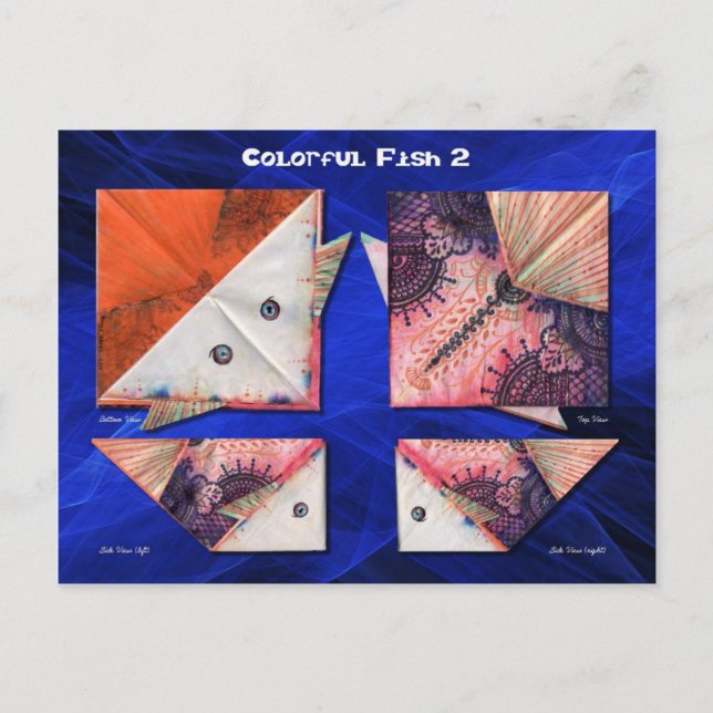 Carte Postale Poissons colorés 2 (Devant)
