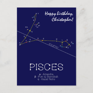 Carte Postale Poissons De Constellation Zodiaque
