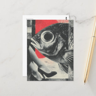 Carte Postale Poissons et pattes surréalistes