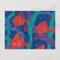 Poissons Rouges, Algues Mer Animaux Sous-marins Ar