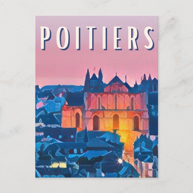 Carte Postale Poitiers Photo Vintage  (Devant)