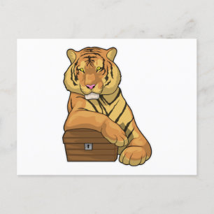 Carte Postale Poitrine au trésor de tigre