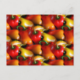 Carte Postale Poivrons rouges et jaunes