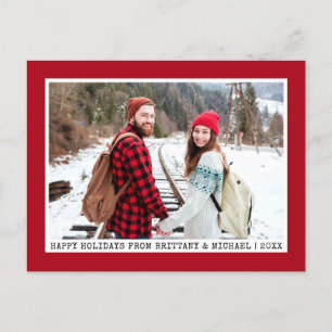 Carte Postale Police de machine à écrire tendance minimaliste ph