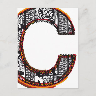 Carte Postale Police d'Inca, Lettre C