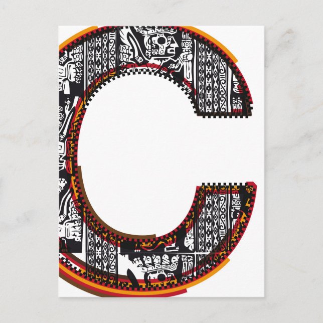 Carte Postale Police d'Inca, Lettre C (Devant)
