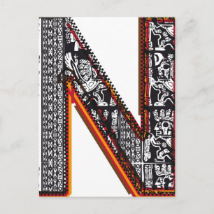 Carte Postale Police d'Inca, Lettre N