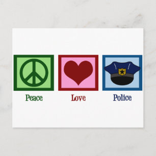 Carte Postale Police Peace Love