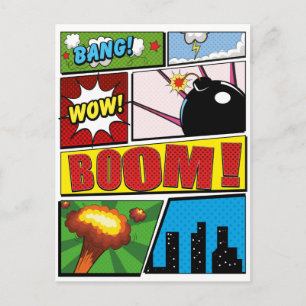 Carte Postale Polices de bande dessinée !