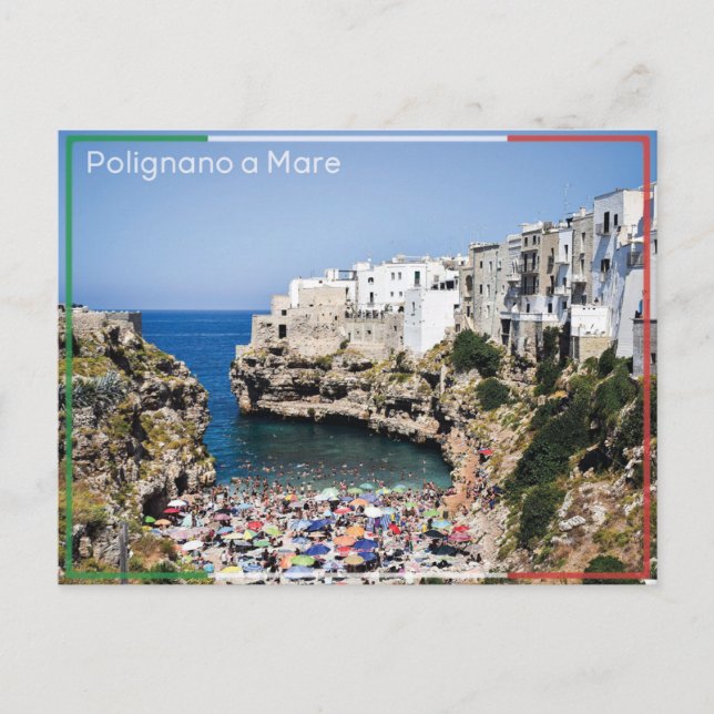 Carte Postale Polignano a Mare - Italie (Devant)