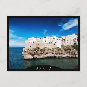 Carte Postale Polignano a Mare maisons sur une falaise dans les 