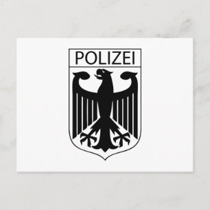 Carte Postale POLIZEI - Cadeaux Symboles de police allemands