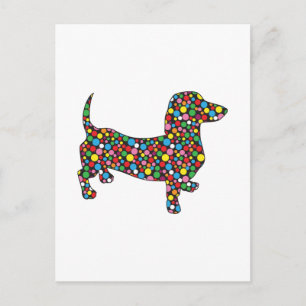 Carte Postale Polka Dot Doxie