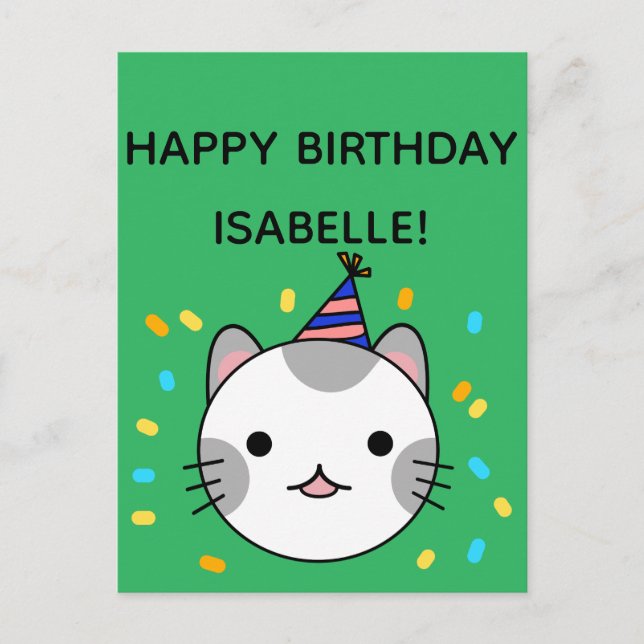 Carte Postale Polka Dot | Joyeux voeux d'anniversaire (Devant)