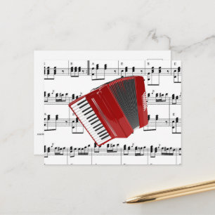 Carte Postale Polkisons, Accordéon rouge,