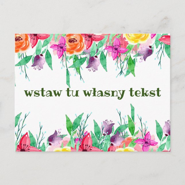 Carte postale polonaise salutations karta okoliczn (Devant)